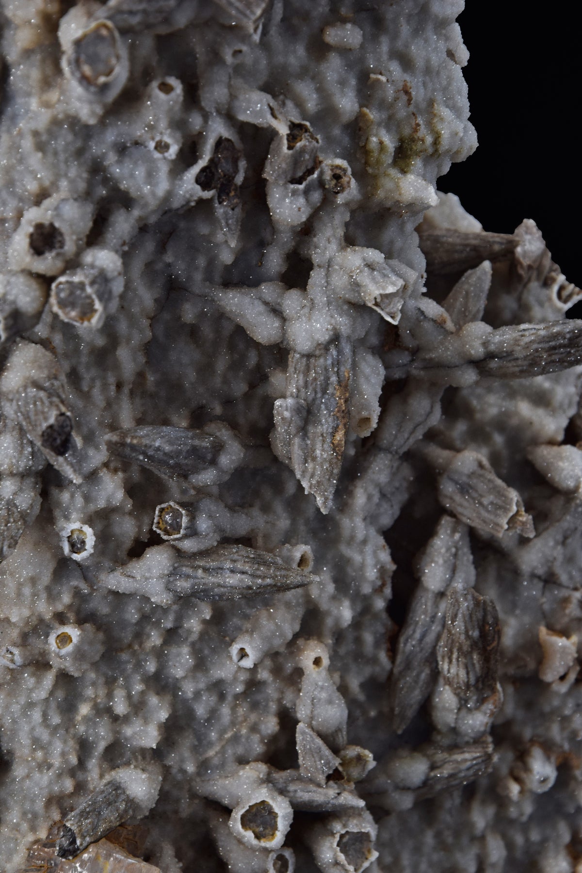 Calcite (UV) & Quartz sur pseudomorphes de calcite - Lesotho (Very Large Cabinet; 30 x 15.5 x 8.5 cm; 2724 g)
