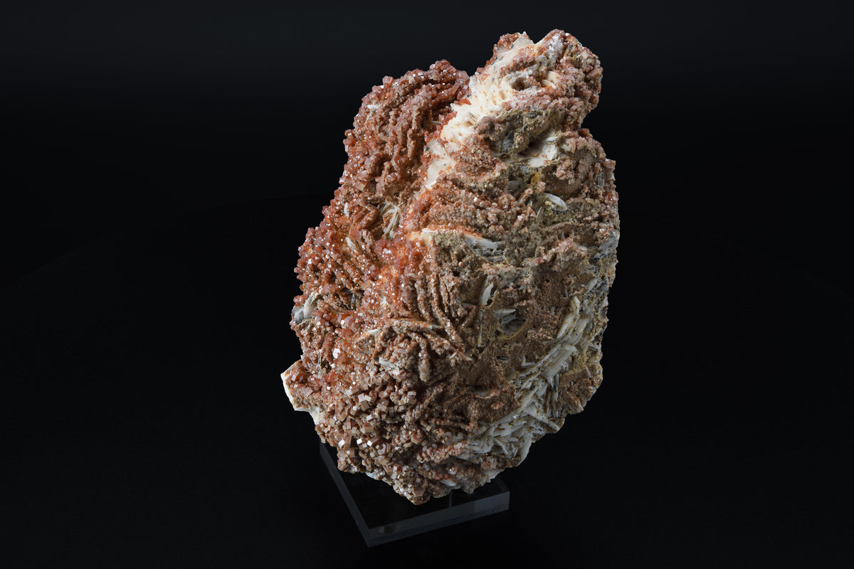 Vanadinite sur Baryte - Maroc (Large cabinet; 15 x 11 x 8 cm; 1744 g)