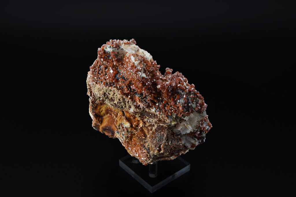 Vanadinite sur Baryte - Maroc (Large cabinet; 15 x 11 x 8 cm; 1744 g)
