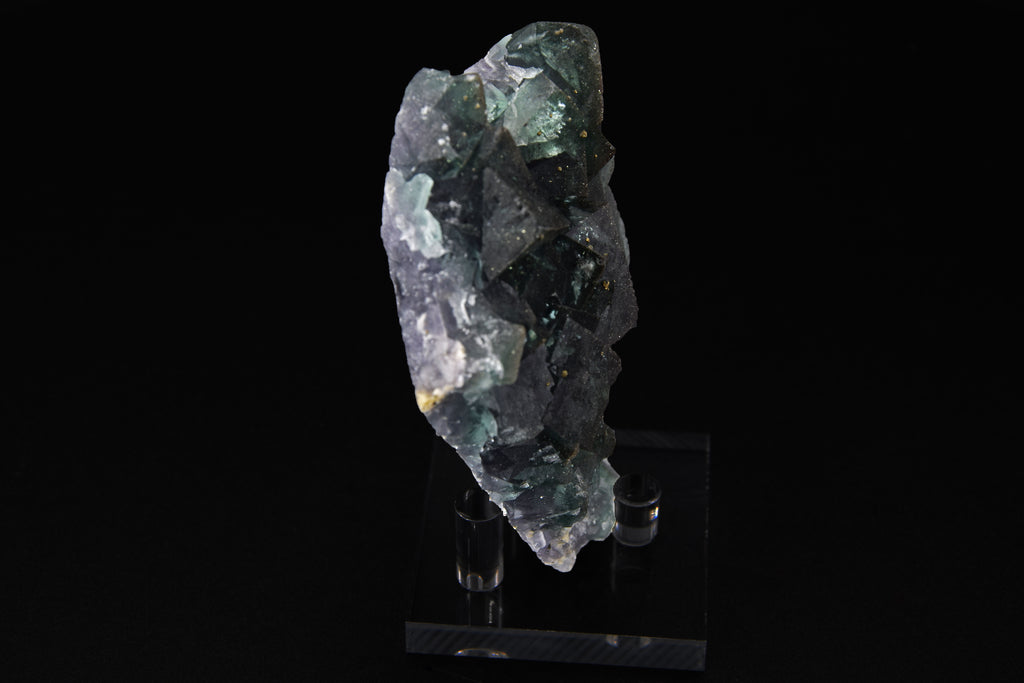 Fluorite (UV) & Pyrite - Nigeria (Small Cabinet; 9 x 8 x 3 cm; 239 g)
