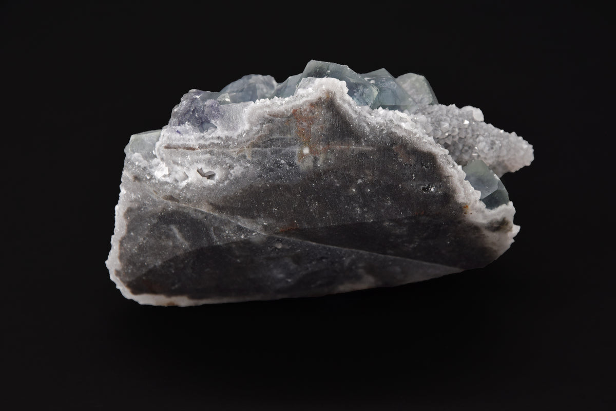 Fluorite sur Quartz - Chine (Small Cabinet; 8 x 6 x 4 cm; 227g)