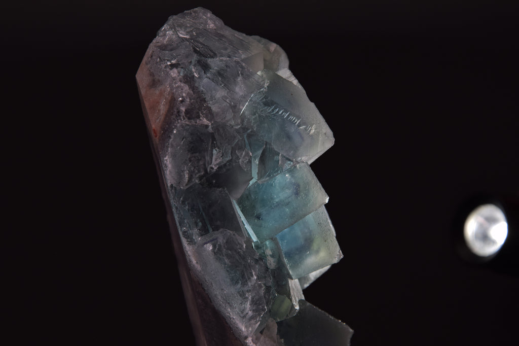 Fluorite sur Quartz - Chine (Cabinet; 12 x 7 x 4 cm; 325g)