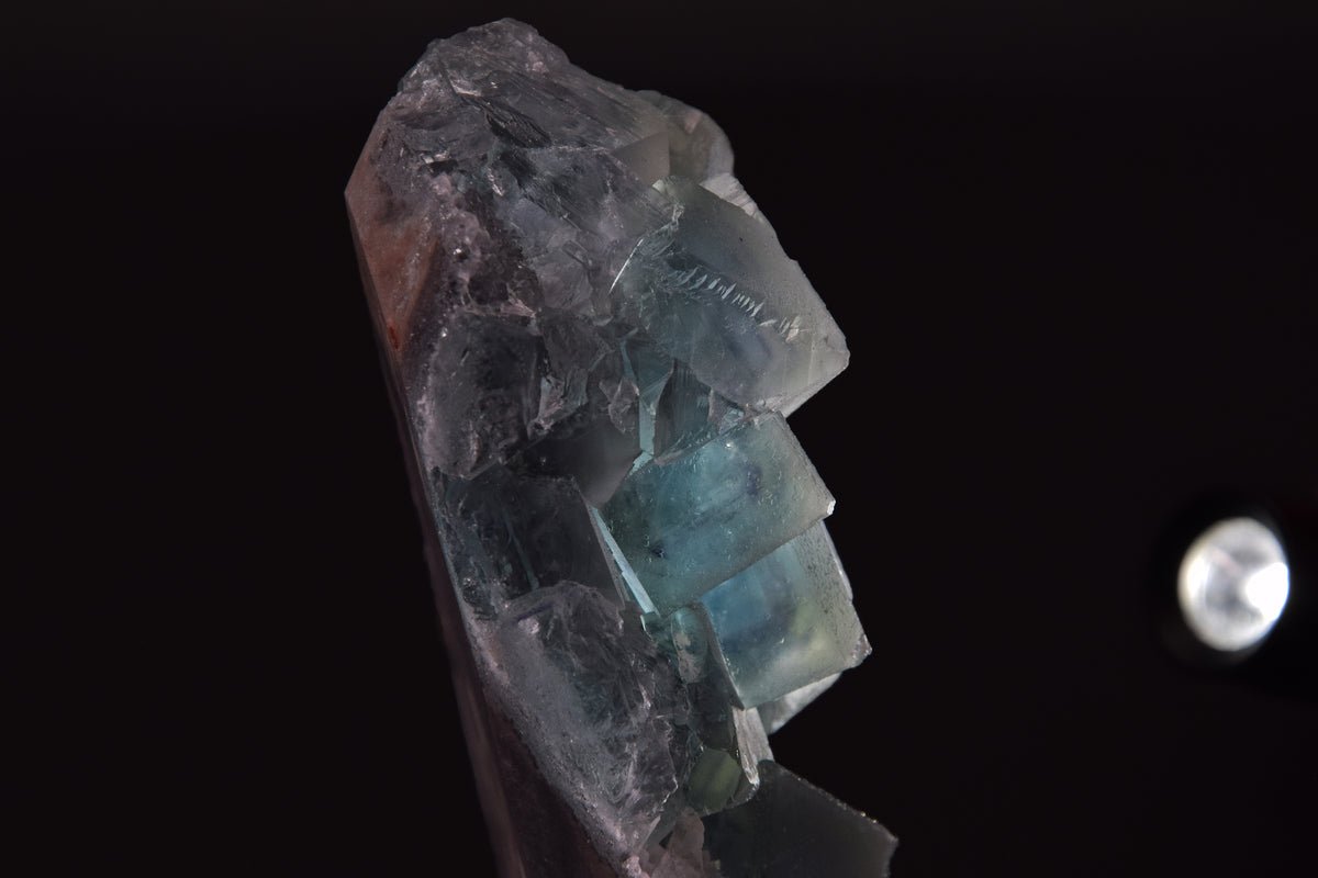 Fluorite sur Quartz - Chine (Cabinet; 12 x 7 x 4 cm; 325g)