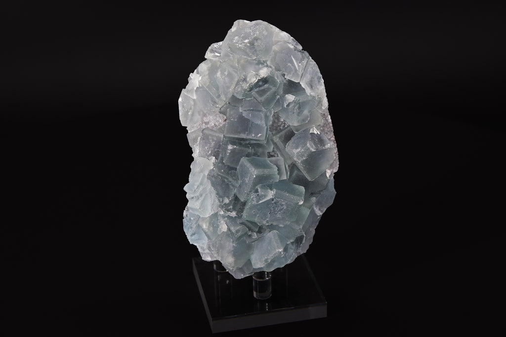 Fluorite sur Quartz - Chine (Cabinet; 12 x 7 x 4 cm; 325g)
