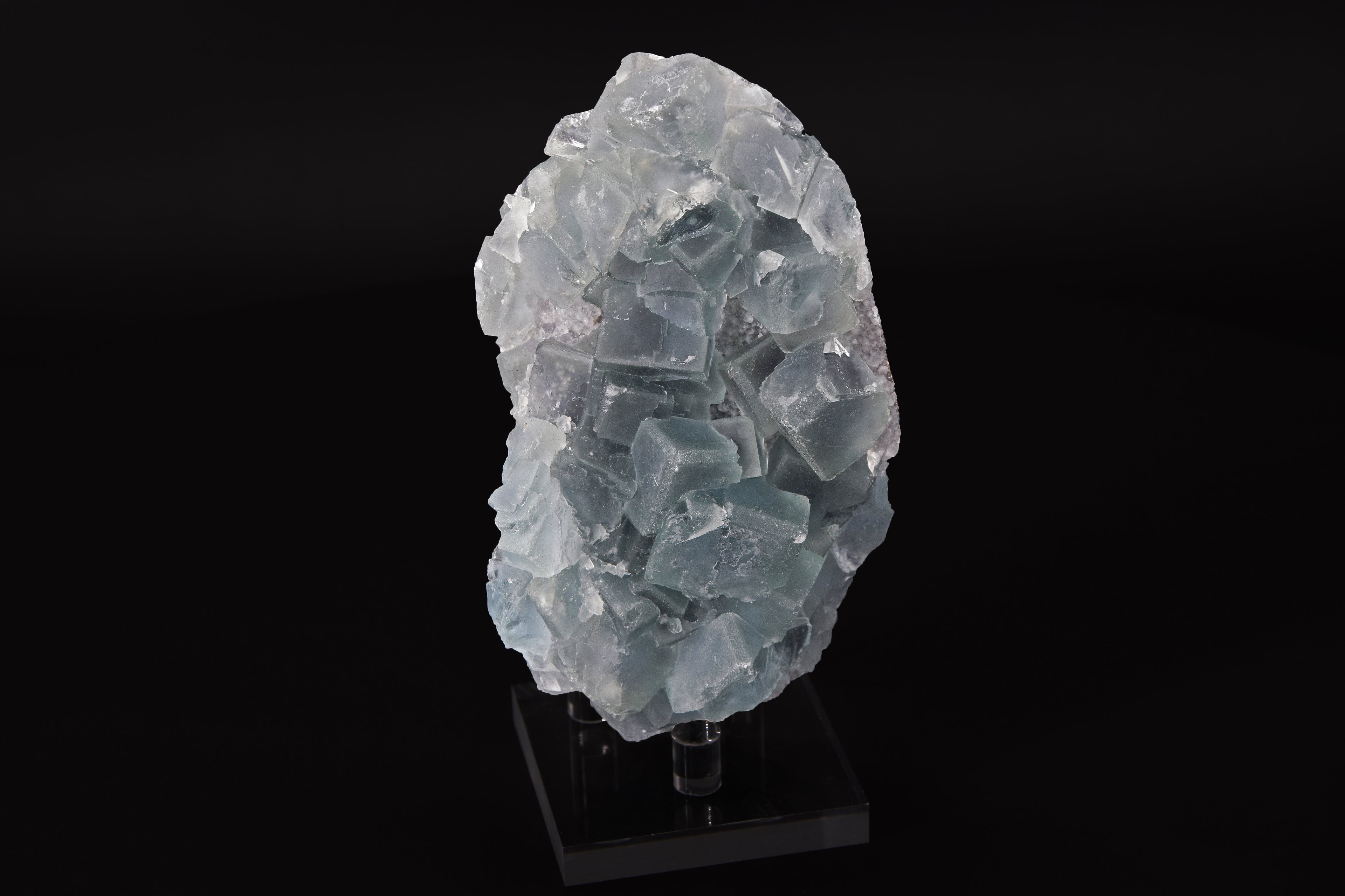 Fluorite sur Quartz - Chine (Cabinet; 12 x 7 x 4 cm; 325g)
