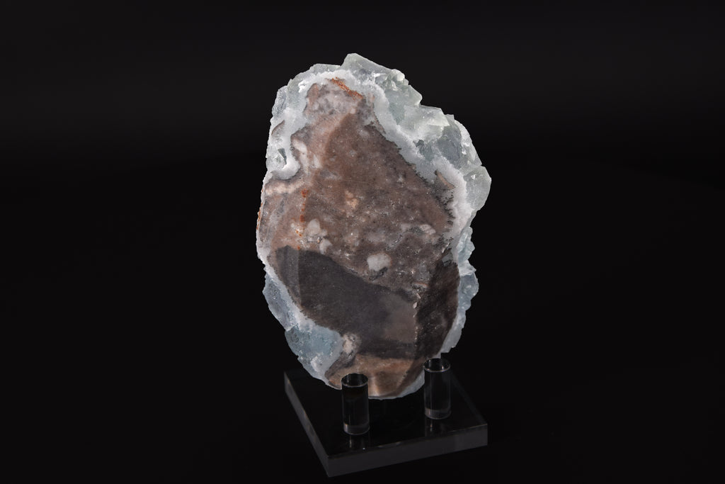 Fluorite sur Quartz - Chine (Cabinet; 12 x 7 x 4 cm; 325g)