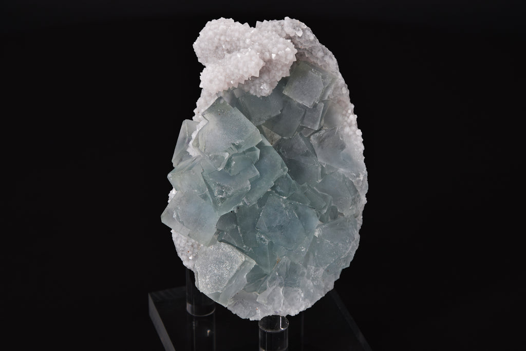 Fluorite sur Quartz - Chine (Small Cabinet; 8 x 5 x 3 cm; 154 g)
