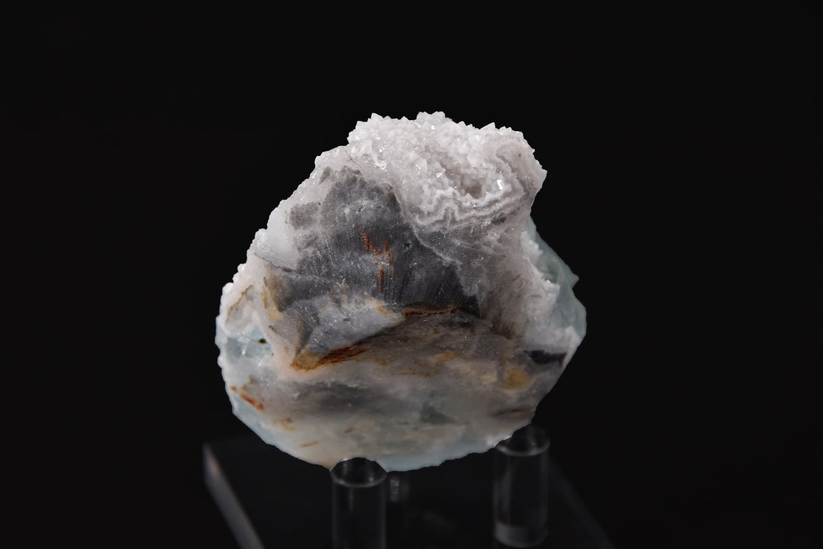 Fluorite sur Quartz - Chine (Small Cabinet; 8 x 5 x 3 cm; 154 g)