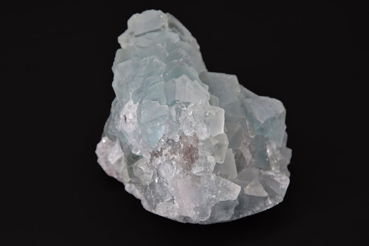 Fluorite sur Quartz - Chine (Small Cabinet; 8 x 6 x 5 cm; 285 g)
