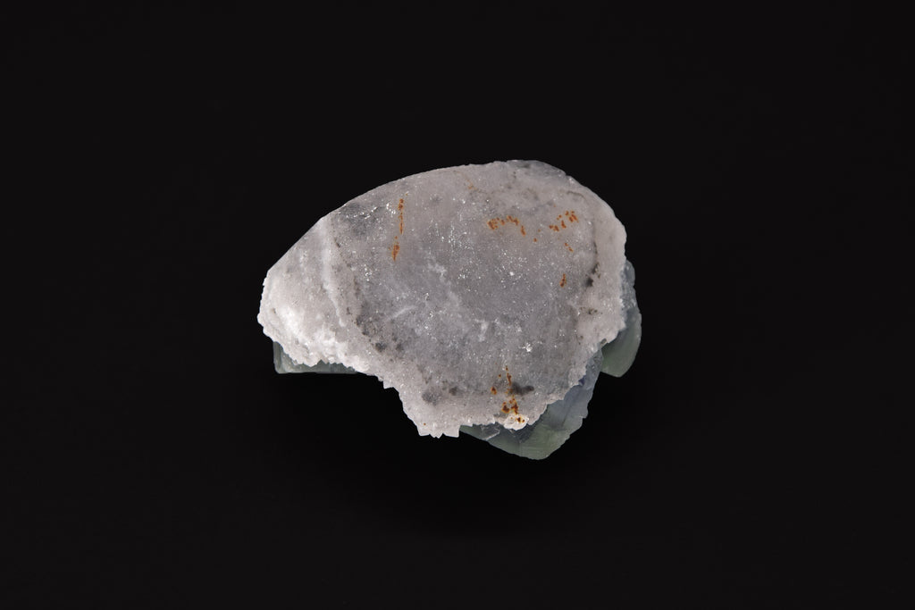 Fluorite sur Quartz - Chine (Miniature; 4 x 4 x 2.5 cm; 49 g)