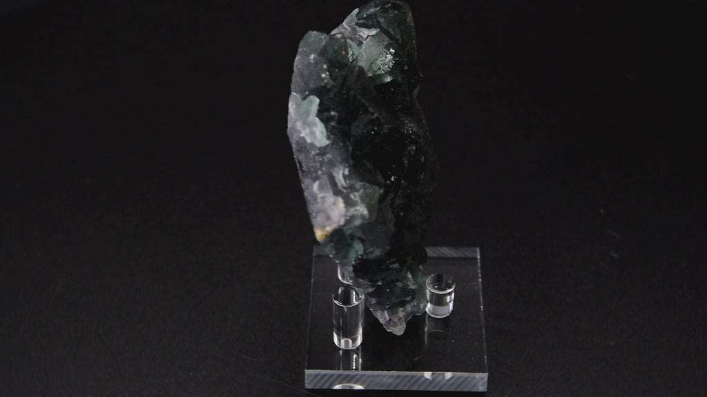 Fluorite (UV) & Pyrite - Nigeria (Small Cabinet; 9 x 8 x 3 cm; 239 g)