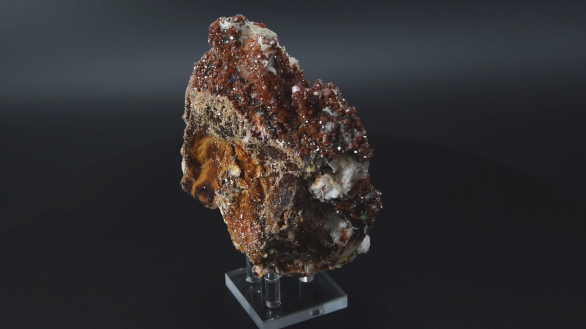 Vanadinite sur Baryte - Maroc (Large cabinet; 15 x 11 x 8 cm; 1744 g)