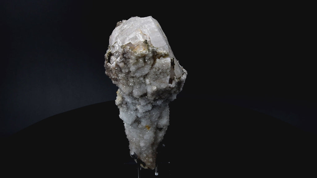 Calcite (UV) & Quartz - Lesotho (Large Cabinet; 16.5 x 7.5 x 6.4 cm; 597 g)